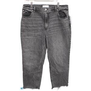 Abercrombie & Fitch The Ankle Straight Ultra High Rise Black Jeans Size 33 16 R